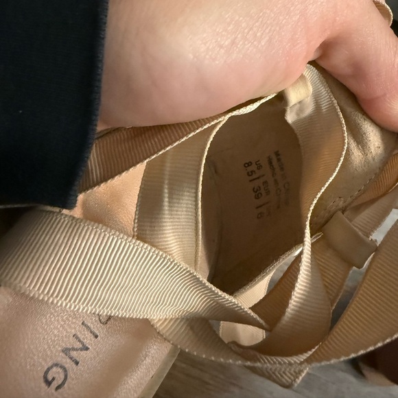 Nude Tie Up Platform Heels - Picture 6 of 6